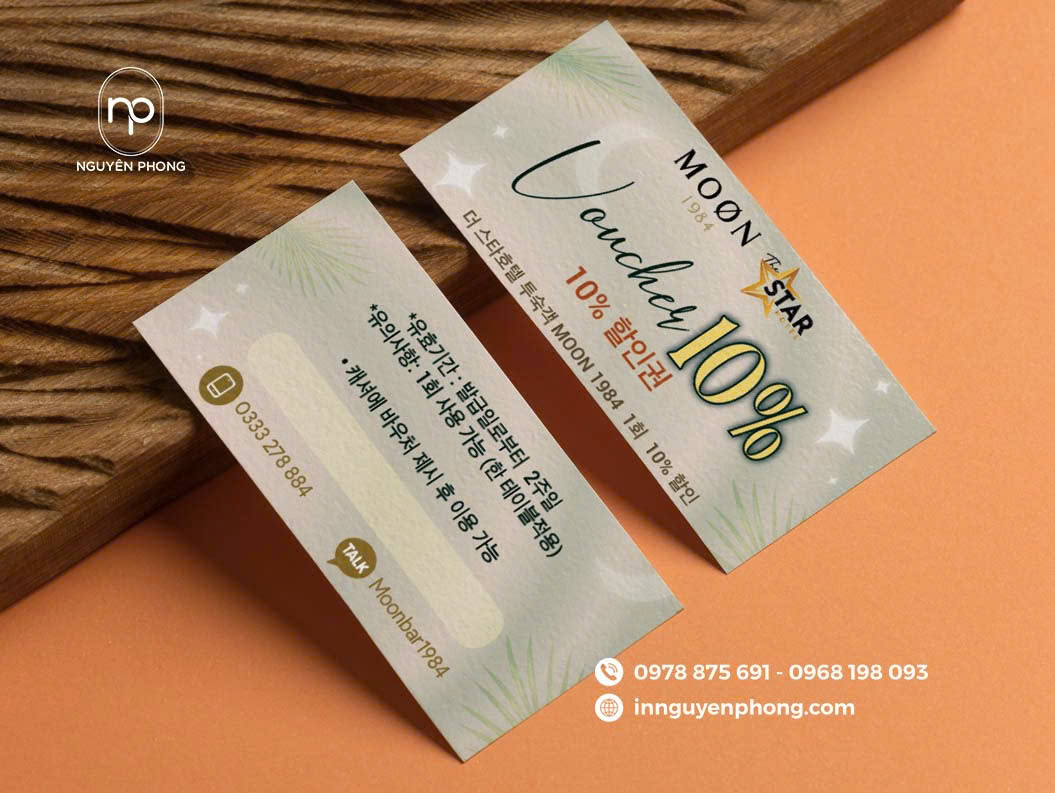 Công nghệ in ấn voucher khuyến mãi sắc nét, nhanh chóng 